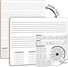 Guitar Practice Dry Erase White Board Lapboard 11 X 14 Inch Durable Portable Dou