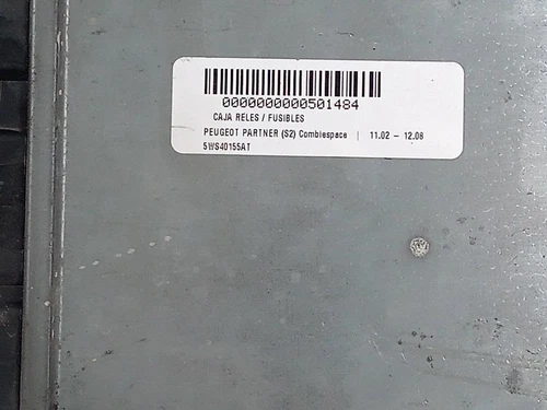 5WS40155AT Caja Reles/Fusibles para PEUGEOT PARTNER (S2) Combiespace 2002 501484 - Imagen 5 de 10