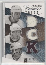 2009-10 O-Pee-Chee Premier Trios 15/50 Ryan Getzlaf Teemu Selanne Bobby HOF 2d8