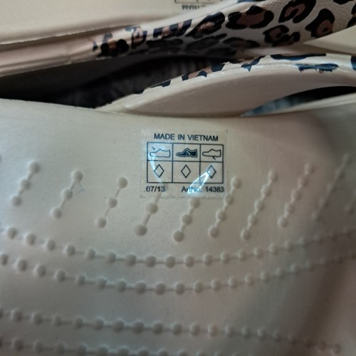 CROCS Patricia II sandalo donna leopardato con zeppa e cinturino taglia 9 - Foto 7 di 7