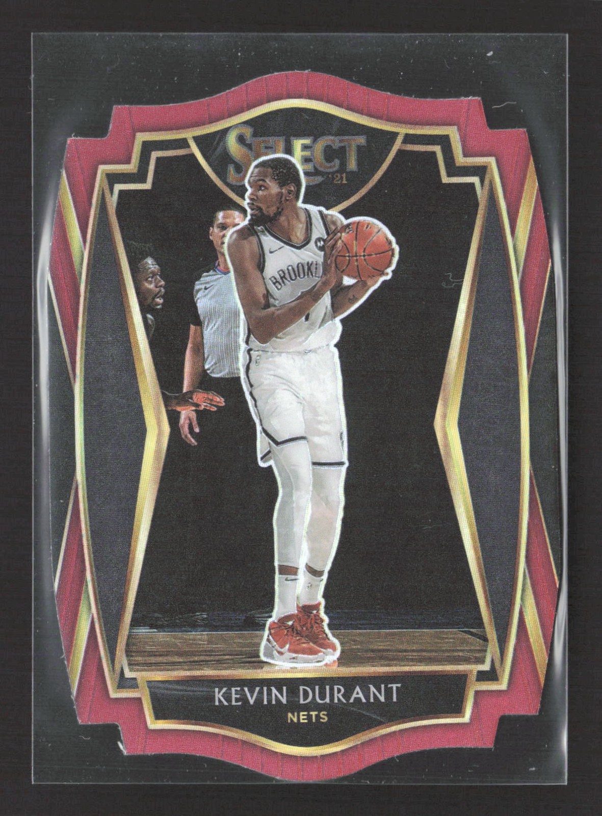 2020-21 Panini Select Premier Level Kevin Durant #101 Maroon Prizm Die-Cut /175