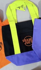 Trader Joe’s 🎨 Frankenstein Mixed Trio Trick or Treat Mini Canvas Tote Bag