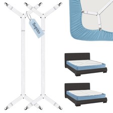 2PCS Adjustable Bed Sheet Straps Non Slip Suspenders for Crib to King Beds