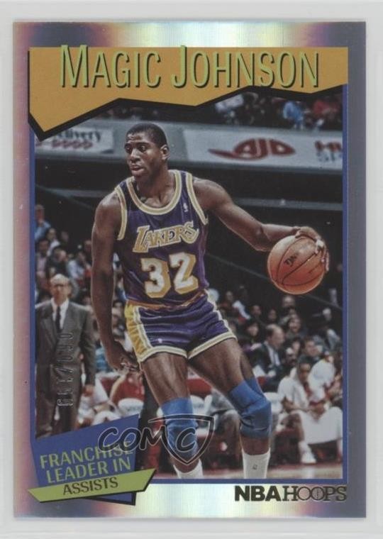 2021 Panini NBA Hoops Tribute Premium Box Set 69/199 Magic Johnson #266 HOF 02v3