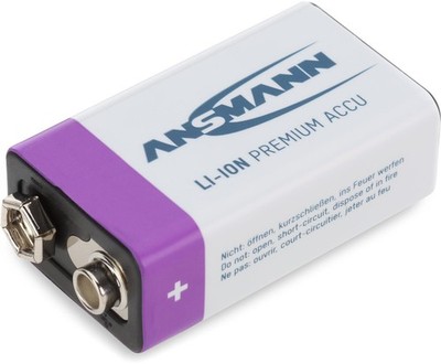 Ansmann 9V 400 Rechargeable Lithium-ion Battery (3-pack)