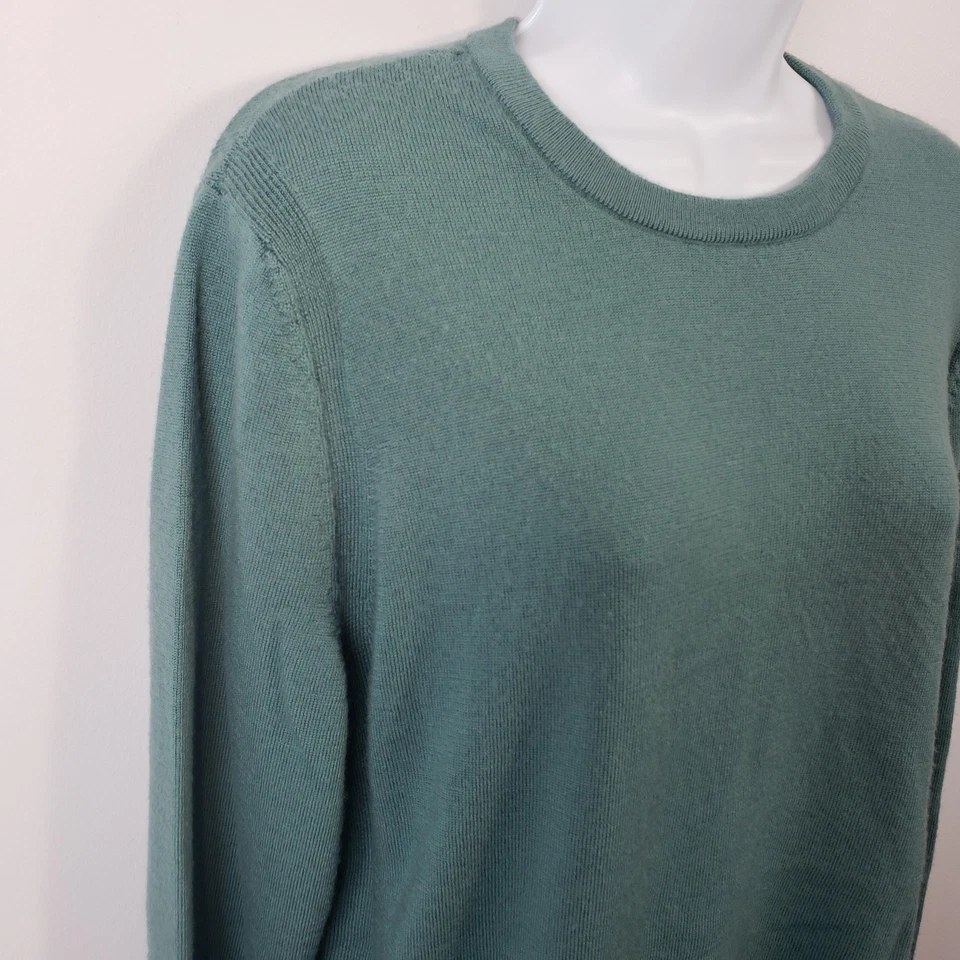 Express Conscious Edit Mens Large  Merino Wool Crew Neck Sweater Green L /A267 - Image 2 of 4