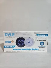 Pyle Hydra PLMRS43BL.5 Waterproof Marine Speakers 4" LED Lights 100W Pair