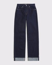 Abercrombie  Fitch Jeans Women 90s Relaxed High Rise Cuffed Wide Leg 24 Short