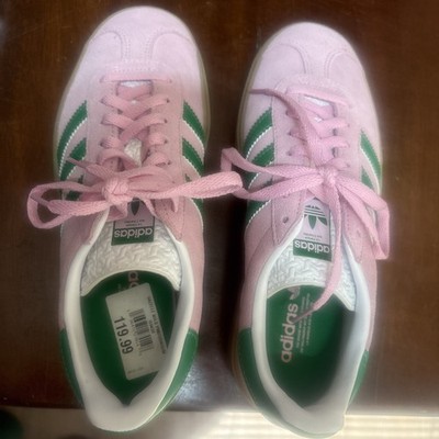Size 6- adidas Gazelle Bold True Pink Green W
