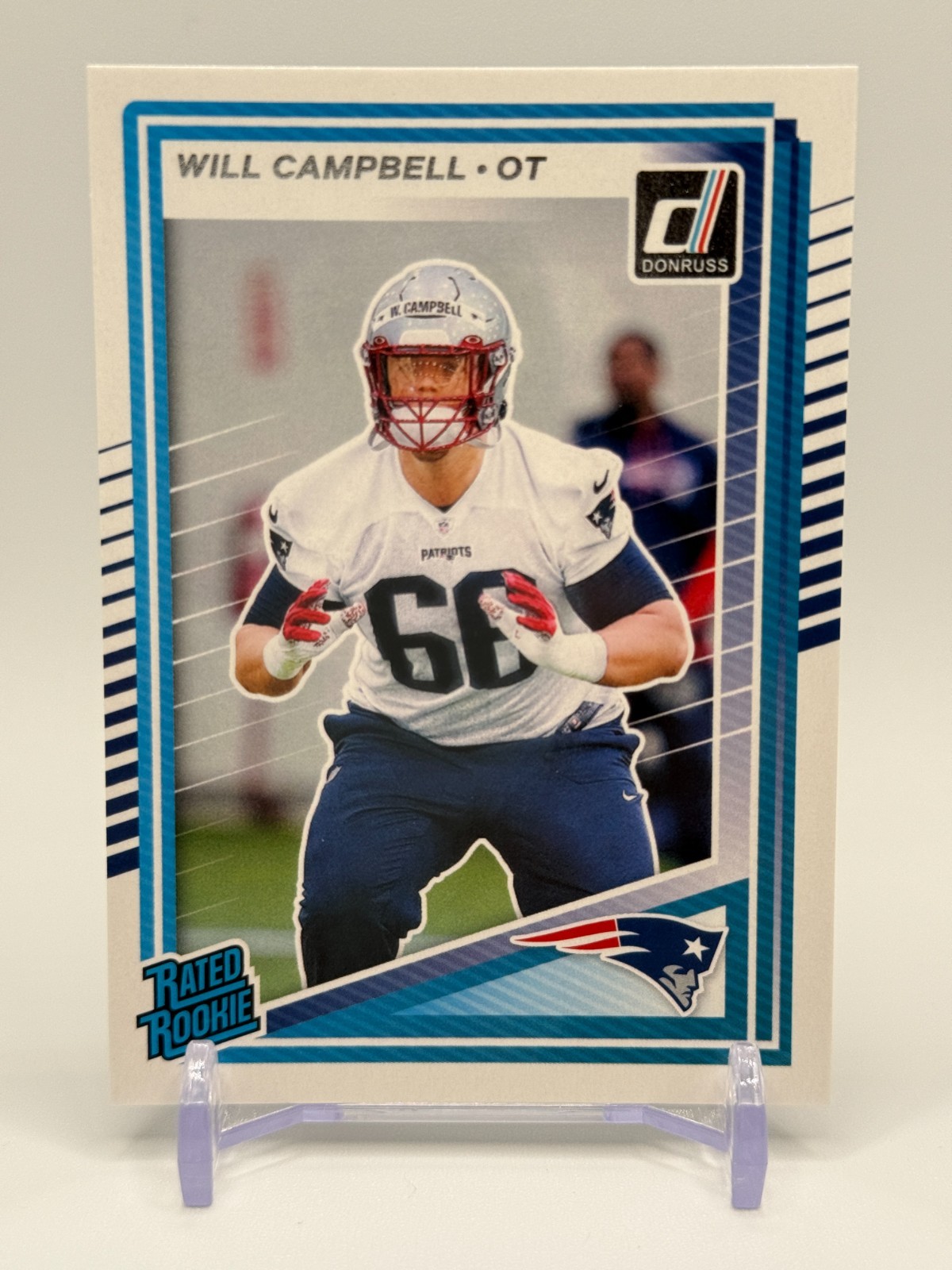 2025 Panini Donruss Will Campbell Rated Rookie #345 Patriots