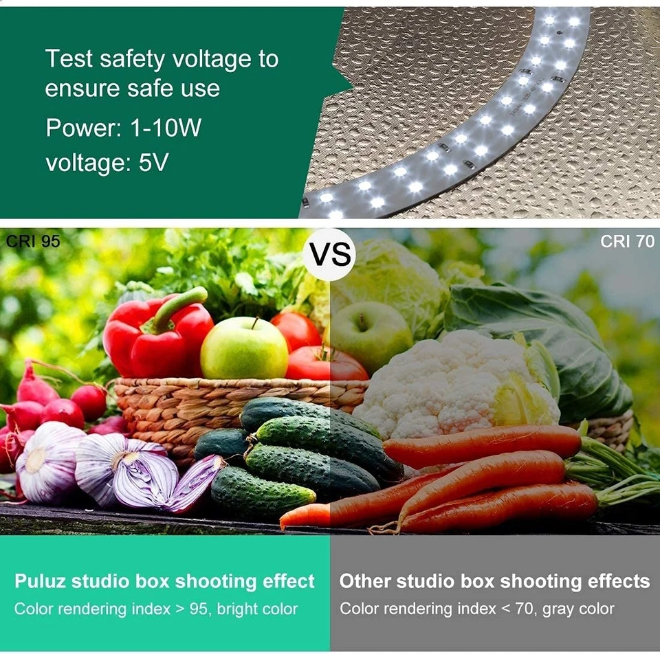 20cm/40cm Large Portable LED Photo Light Box Shooting Tent Studio Photography - Image 3 of 4