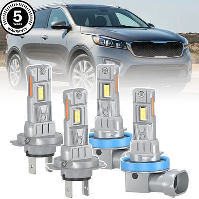 4× LED Headlight Bulbs High Low Beam 12000LM 6000K For Kia Sorento 2014-2016 US