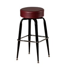 Oak Street Mfg SL2135WINE Wine Button Top Stool w/Bucket Frame