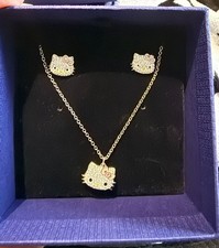 NIB Swarovski x Hello Kitty Necklace & Earrings Set 