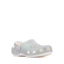 Crocs Child Classic Glitter Frosted Iridescent Clogs Size J4 NWT