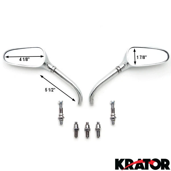 Espejos retrovisores cromados para palos de golf adaptadores gratuitos para Honda Shadow Sabre VT VF 700 750 1100 Foto 2 de 3