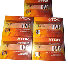 TDK Mini DV DVC60 Superior Grade Digital Video Cassette Tapes 60min   Lot of 5