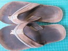 Men's REEF leather flip flop thong sandals, M 11- (P637) — photo 2