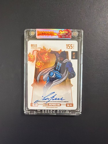Bells George Bell 36/50 Auto Bo Jackson Battle Arena Inspired Ink 155 Fire GBA-5
