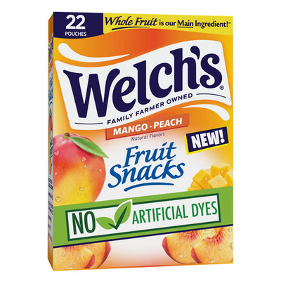 Welch's Fruit Snacks Mango-Peach Soft Fruit Snacks for Stocking Stuffers, 8 oz