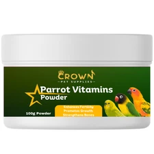 Multi-Vitamin Supplement for Parrot Birds, Fertility, Bone & Growth Support 100g
