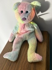 Ty Beanie Babies Groovy Bear 1999 Retired Original Multicolor Plush with Tag