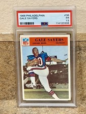 1966 GALE SAYERS ROOKIE CARD Philadelphia Football #38 - Chicago Bear - PSA 1.5