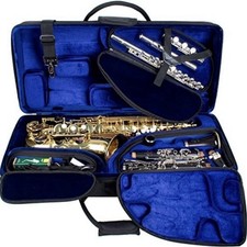 Protec Tri Pac Woodwind Flute Saxophone Clarinet Case Bag Hard music instrument