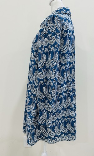 Mini Abito Zara Cotone Traforato Blu Ricamato Bottoni-Fronte Nuovo Tg XL Nuovo Senza Etichette - Foto 5 di 11
