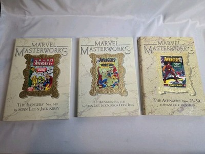 Marvel Masterworks Avengers Hardcover Lot 3 Vol 4, 9 & 27 Issues 1-30 Lee/Kirby