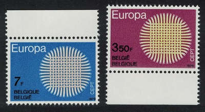 #ad Belgium Europa 2v Margins 1970 MNH SG#2150 2151 $1.40