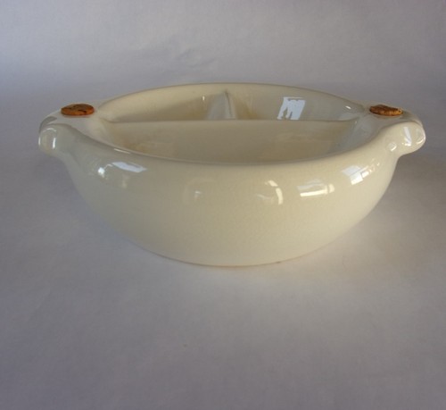 Ciotola piatto diviso riscaldamento alimentazione bambini neonati ceramica vintage - Foto 2 di 5
