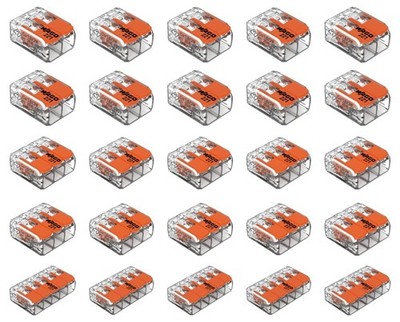 Splicing Connector Lever Nut Assortment, 25 PCS Wire Block Terminal Kit Set