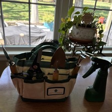 Gardening Carry All for Small Gardening Tools Bag and 5 Tools. Tote Bag