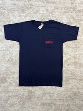 Vintage ESPN SportsCenter Pocket T Shirt USA Made Embroidered Logo Blue M