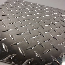 12" x 12" Diamond Plate Aluminum .125" Thick (1/8 in) - Treadplate, 3003 Alloy 