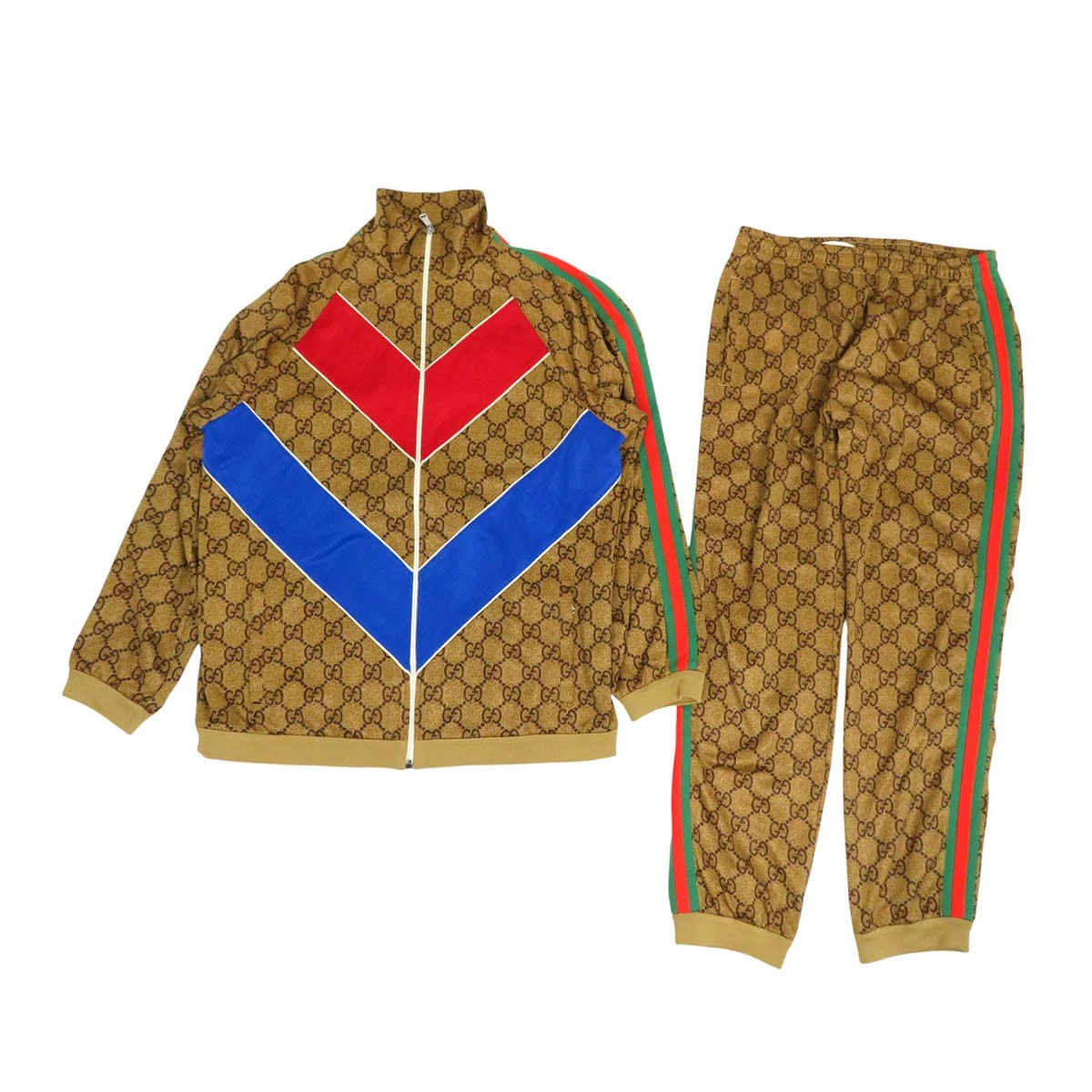 Gucci — GUCCI GG print technical jersey set Sherry line mens Brown 【A】
