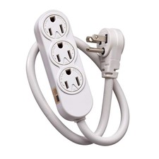 Leviton 3-Outlet Power Strip for Use Inside Structured Media Center, White