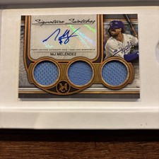 2023 Topps Museum MJ Melendez Signature Swatches Triple Relic Patch Auto /25