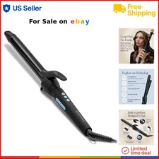 Ceramic Curling Iron 1 Inch Barrel Moisture Heat NanoIonic Hair Styling Tool