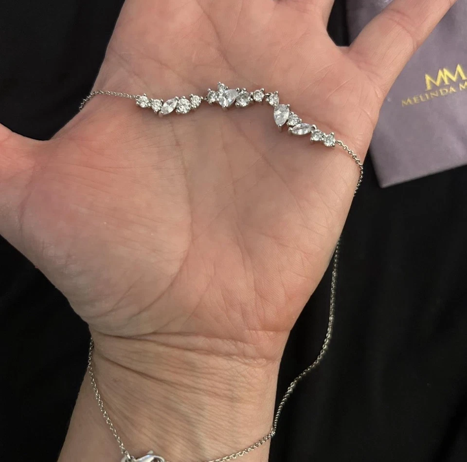 Melinda Maria 925 镀银最好的模拟 5 星 CZ 钻石 — 第 2/4 张图片