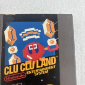 Clu Clu Land NES Nintendo 1985 5 Screw Cartridge Tested Working Black Box