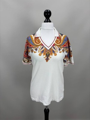 Womens t shirt ETRO Size 46 Color White Duties Paid (USA)