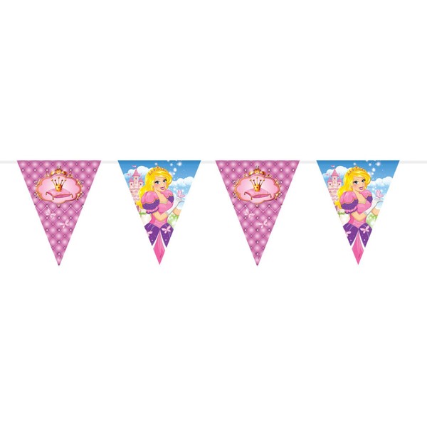 Gw78Bd Prinzessin Wimpelkette Girlande Beidseitiges Motiv - 6 Meter Neu & Ovp-image