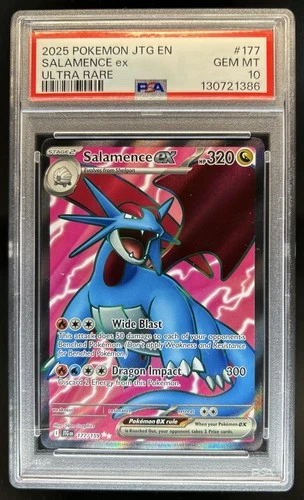 2025 Pokemon Journey Together Salamence ex #177/159 PSA 10 GEM MINT