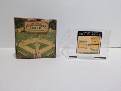 Box Clocks Timeworks Gift Ft The Great American Game Baseball In Working order