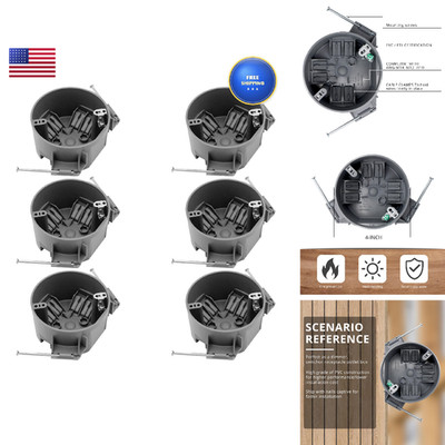 Huixhao Hxh 20 Cu. In. 1 Gang Work Round Ceiling Electrical Boxes Non-Metallic