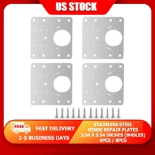 4-8 Hinge Repair Plate for Cabinet Door Stainless Steel Hinge Repair Bracket Kit