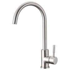Single Hole Handle Kitchen Faucet in Brushed Nickel