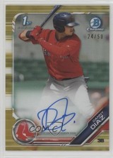 2019 Bowman Chrome Prospects Gold Refractor 24/50 Danny Diaz #CPA-DD Auto 9ad